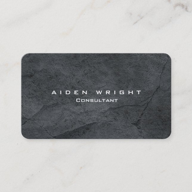 Attractive Grey Stylish Modern Minimalist Business Card (Front)