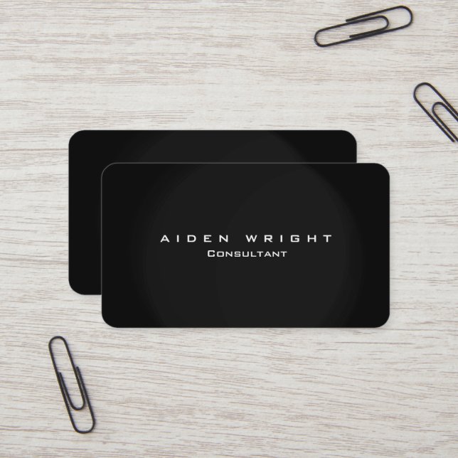 Attractive Grey Stylish Modern Minimalist Business Card (Front/Back In Situ)