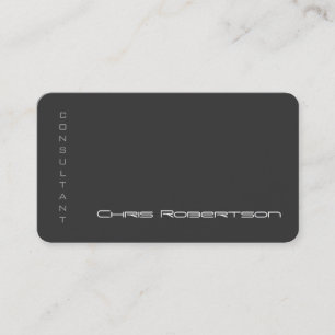 Attractive Grey White Charming Business Card