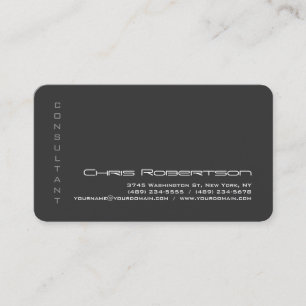 Attractive Grey White Charming Business Card