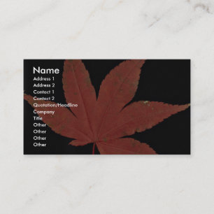 Attractive Japanese maple leaf Business Card