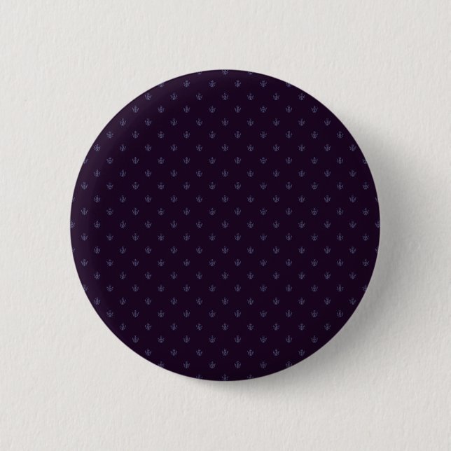 Attractive light purple damask pattern on purple s 6 cm round badge (Front)