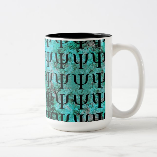 Attractive Marbled Turquoise Psychology Mug (Right)