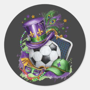 Attractive Mardi Gras Mix Cycling Costume Festive Classic Round Sticker