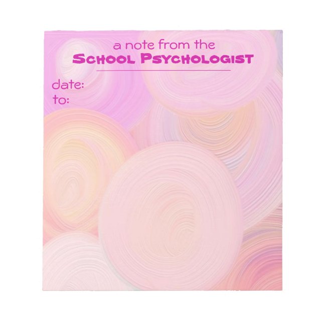 Attractive Memo Pad for School Psychologists (Front)