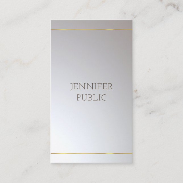 Attractive Modern Sophisticated Design Glamourous Business Card (Front)