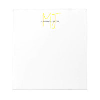 Attractive Monogram Yellow White Modern Minimalist