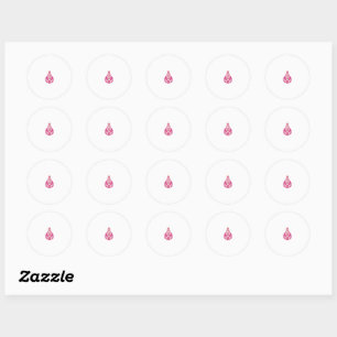 attractive pink illustration design Sticker