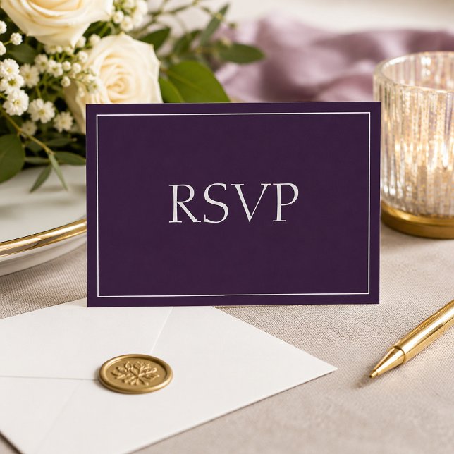 Attractive Plum and Silver Response RSVP (Creator Uploaded)