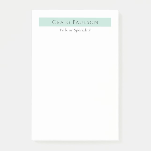 Attractive Simple Plain Professional Modern Post-it Notes (Front)