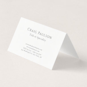 Attractive Simple Professional Plain Minimalist Business Card