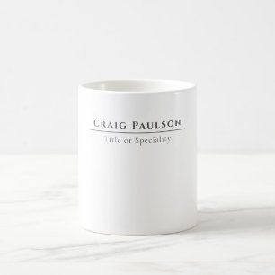 Attractive Simple Professional Plain Minimalist Coffee Mug