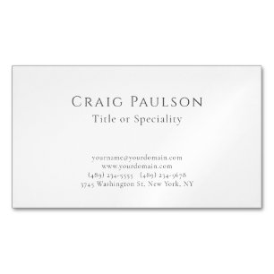 Attractive Simple Professional Plain Minimalist Magnetic Business Card
