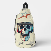 Attractive spooky gaming skull Beige