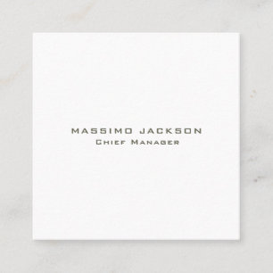 Attractive Trendy Stylish Modern Minimalist Matte Square Business Card