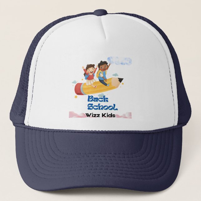 Attractive Trucker Hat - Back To School (Front)