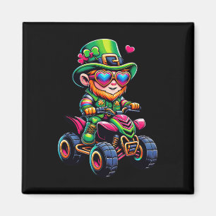 Atv 4 Wheeler Leprechaun Kids Mens Womens St Patri Magnet