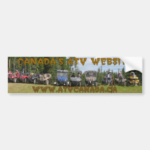ATV Canada Bumper Sticker Black Outline