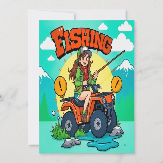 ATV Fishing Fun Invitation (Front)