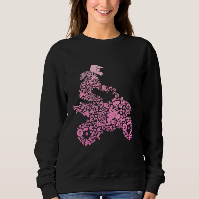 Atv Girl Quad Bike 4 Wheeler  Quad For Women Girls Sweatshirt (Front)