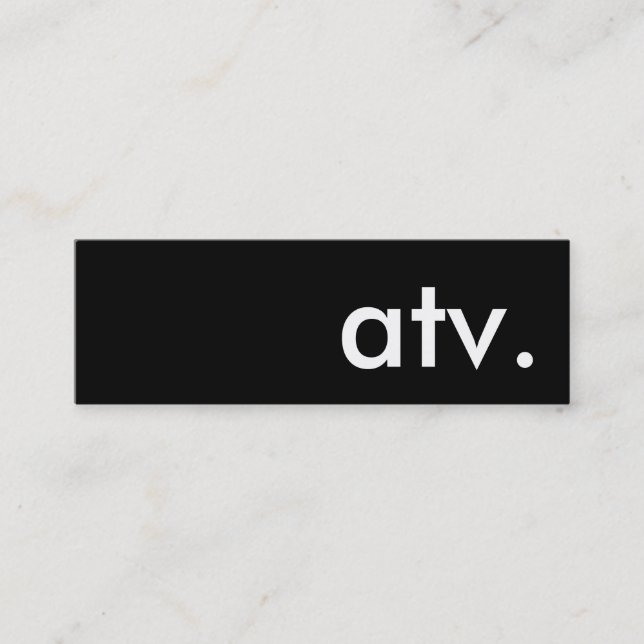 atv. mini business card (Front)