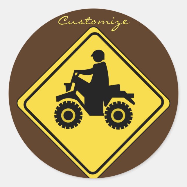 ATV Mudding Sign Thunder_Cove Classic Round Sticker (Front)