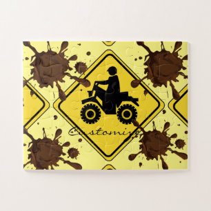 ATV Mudding Sign Thunder_Cove Jigsaw Puzzle