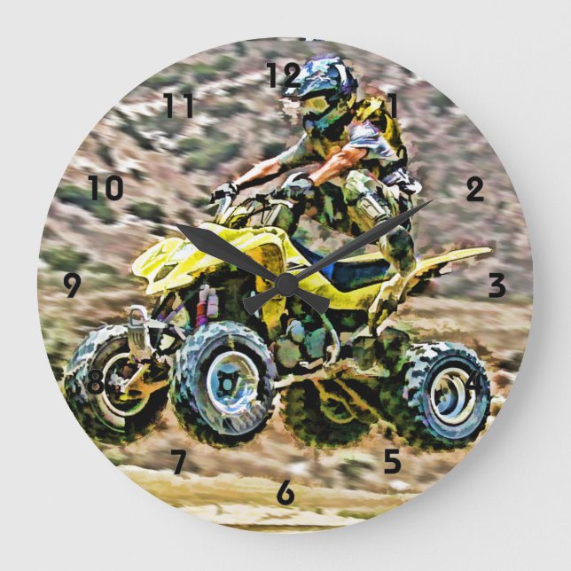 ATV Off Road Running Large Clock (Front)