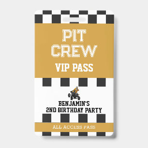 ATV Quad 4 Wheeler 2nd Birthday Party ID Badge