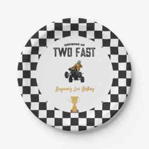 ATV Quad 4 Wheeler 2nd Birthday Party Paper Plate