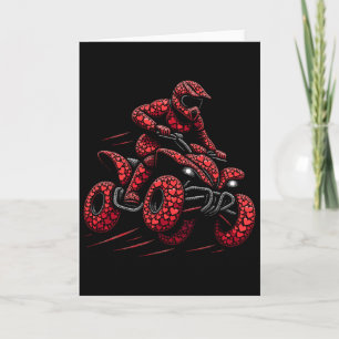 Atv Quad 4 Wheeler Bike Heart Atv Rider Boys Mens Card