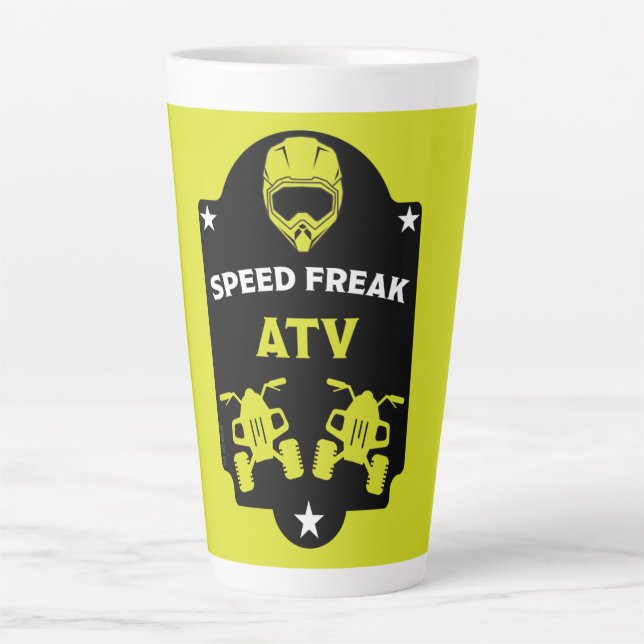 Atv quad adventures    latte mug (Front)