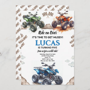 ATV Quad Bike Birthday Party Invitation