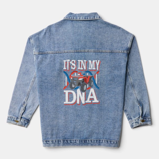 ATV Quad Bike is in My DNA Gag Denim Jacket (Back)