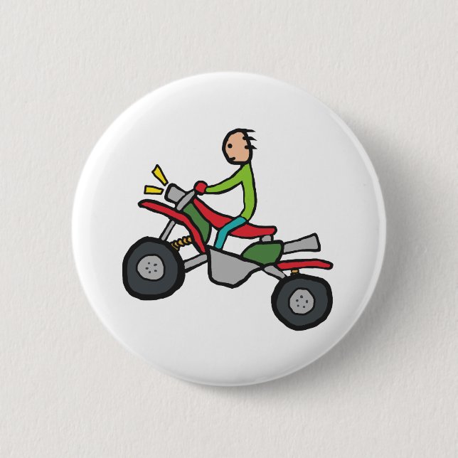 ATV Quad Biking 6 Cm Round Badge (Front)