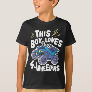ATV Quad Biking Graphic - This Boy Loves 4 Wheeler T-Shirt