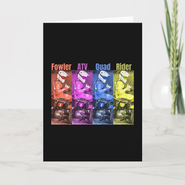 atv quad riding card (Front)