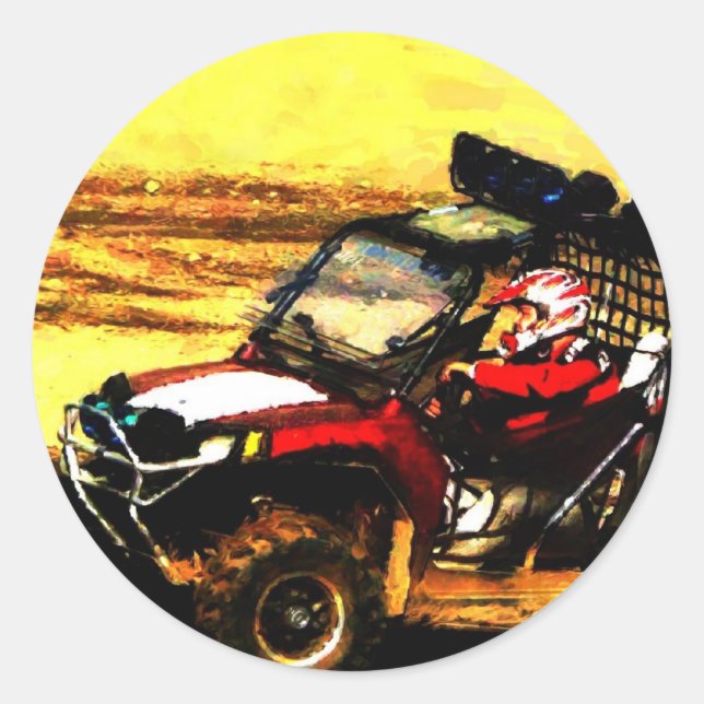 ATV Rider - All Terrain Extreme  Motorsports Classic Round Sticker (Front)