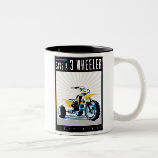ATV - Save a 3 Wheeler Two-Tone Coffee Mug