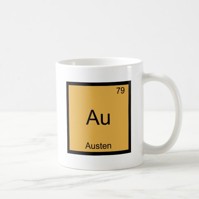 Au - Austen Funny Chemistry Element Symbol T-Shirt Coffee Mug (Right)