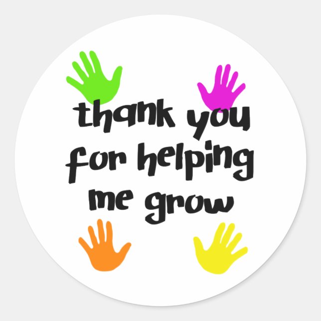 Au , autism kids thank you classic round sticker (Front)