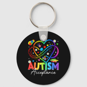Au Awareness Acceptance Heart Infinity Symbol Men Key Ring