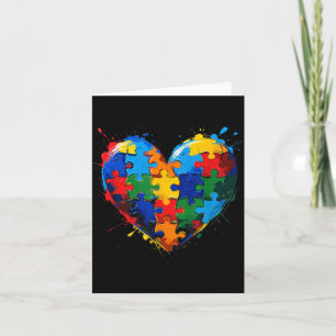 Au Awareness Heart Valentine Day Boy Girl Card