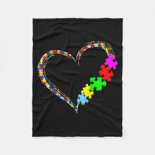 Au Awareness Love Heart Gift Men Women Fleece Blanket