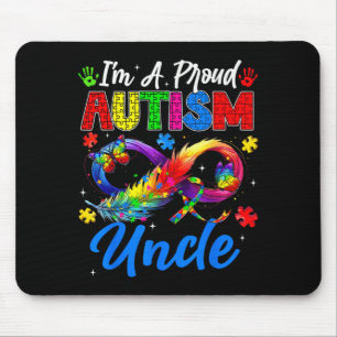 Au Awareness Proud Uncle Butterflies Family Mouse Pad