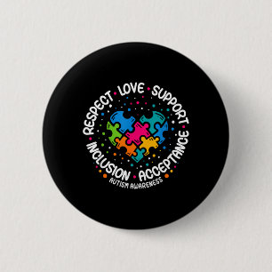 Au Awareness Respect Love Support Blue Au 6 Cm Round Badge