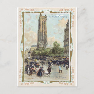 Au Bon Marche' 1900 Tour Palais Victorian Postcard