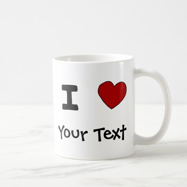 AU- I Heart Love Custom Design Coffee Mug (Right)