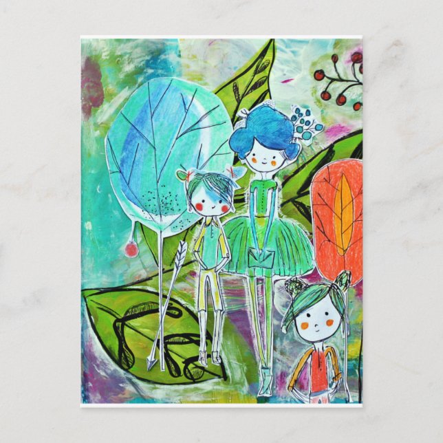 Au jardin postcard (Front)