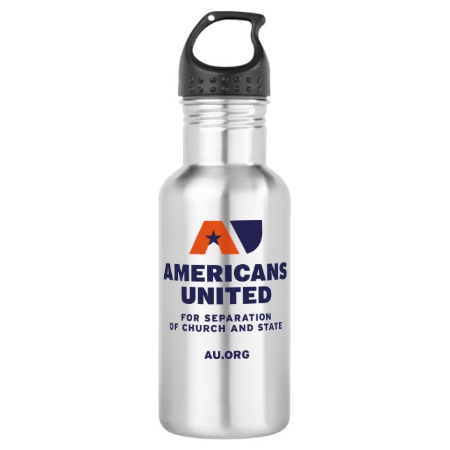 AU Logo Stainless Steel Water Bottle (Front)